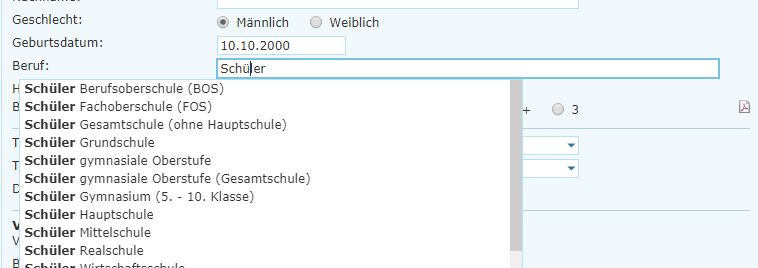 Berufsgruppen für Schüler bei der Alte Leipziger