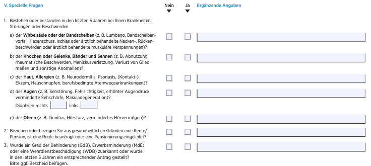 Bayerische spezielle Gesundheitsfragen BU