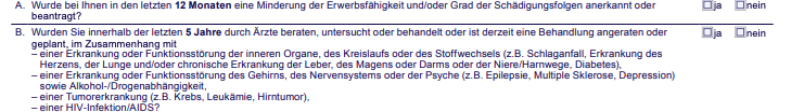 Dialog Lebensversicherung vereinfachte Gesundheitsfragen Immobilienfinanzierung Risikolebensversicherung