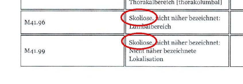 Leistungsschutz Skoliose