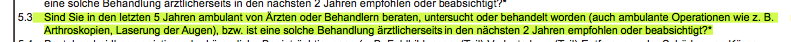 Fragen nach weiteren Behandlungen bei der Stuttagrter