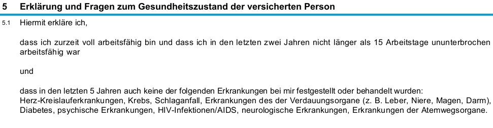 Stuttgarter Risikolebensversicherung vereinfachte Gesundheitsprüfung Immobilienfinanzierung