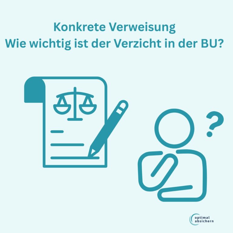 konkrete Verweisung Berufsunfähigkeitsversicherung